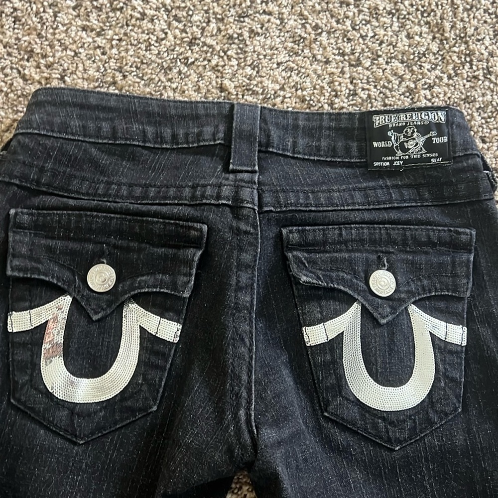 Black Sparkle True Religion Jeans